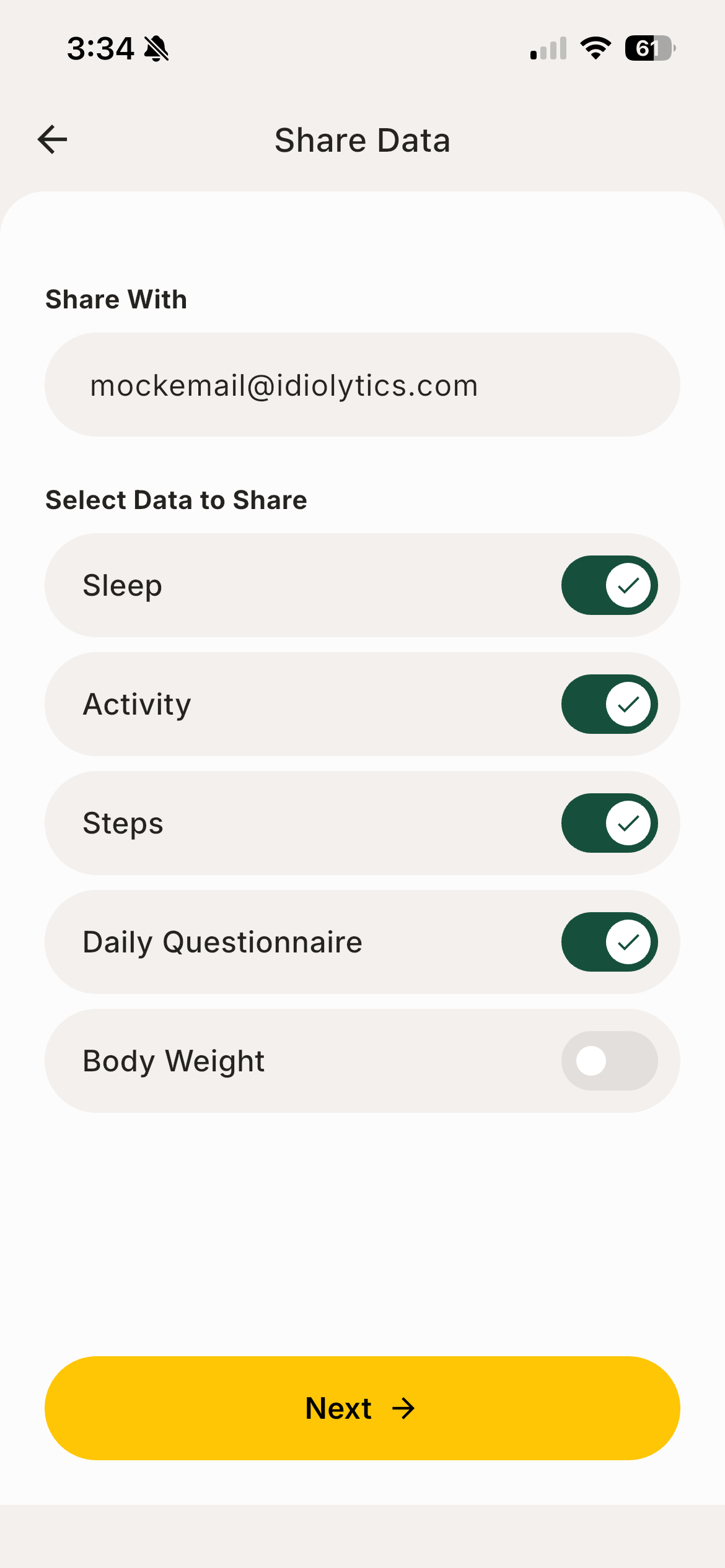 Choosing which data to share